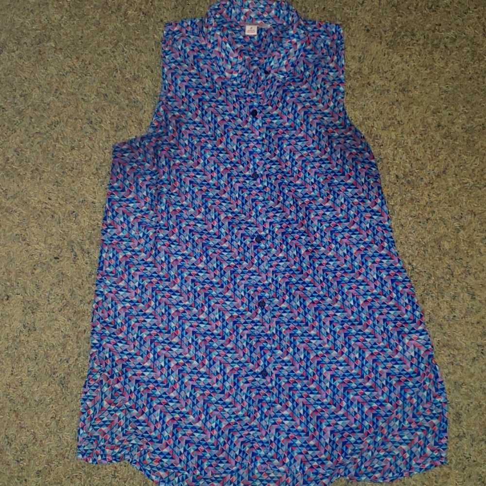 Sheer sleeveless blouse